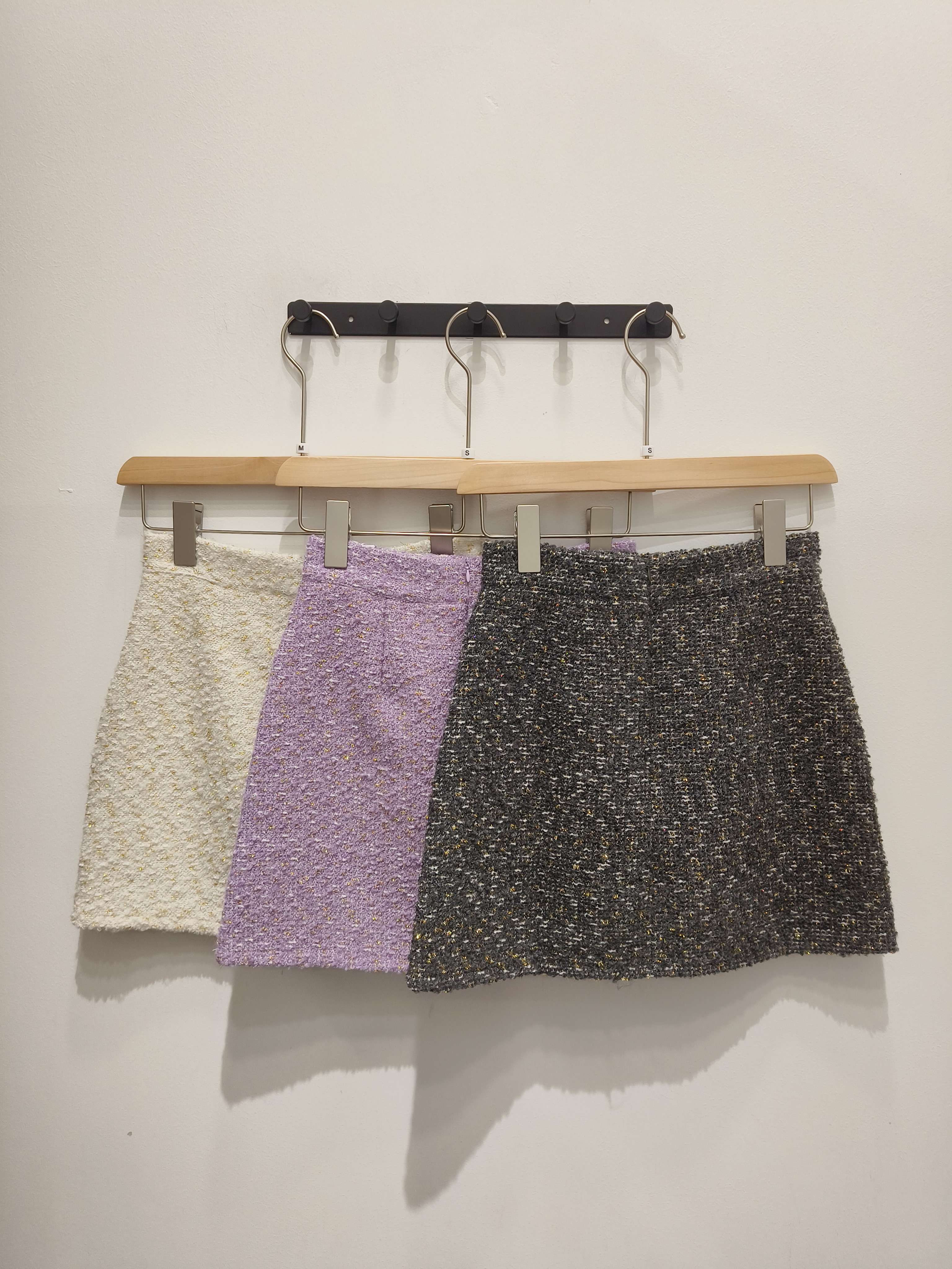 金丝毛呢短裙 Gold Tinsel Tweed Skirt