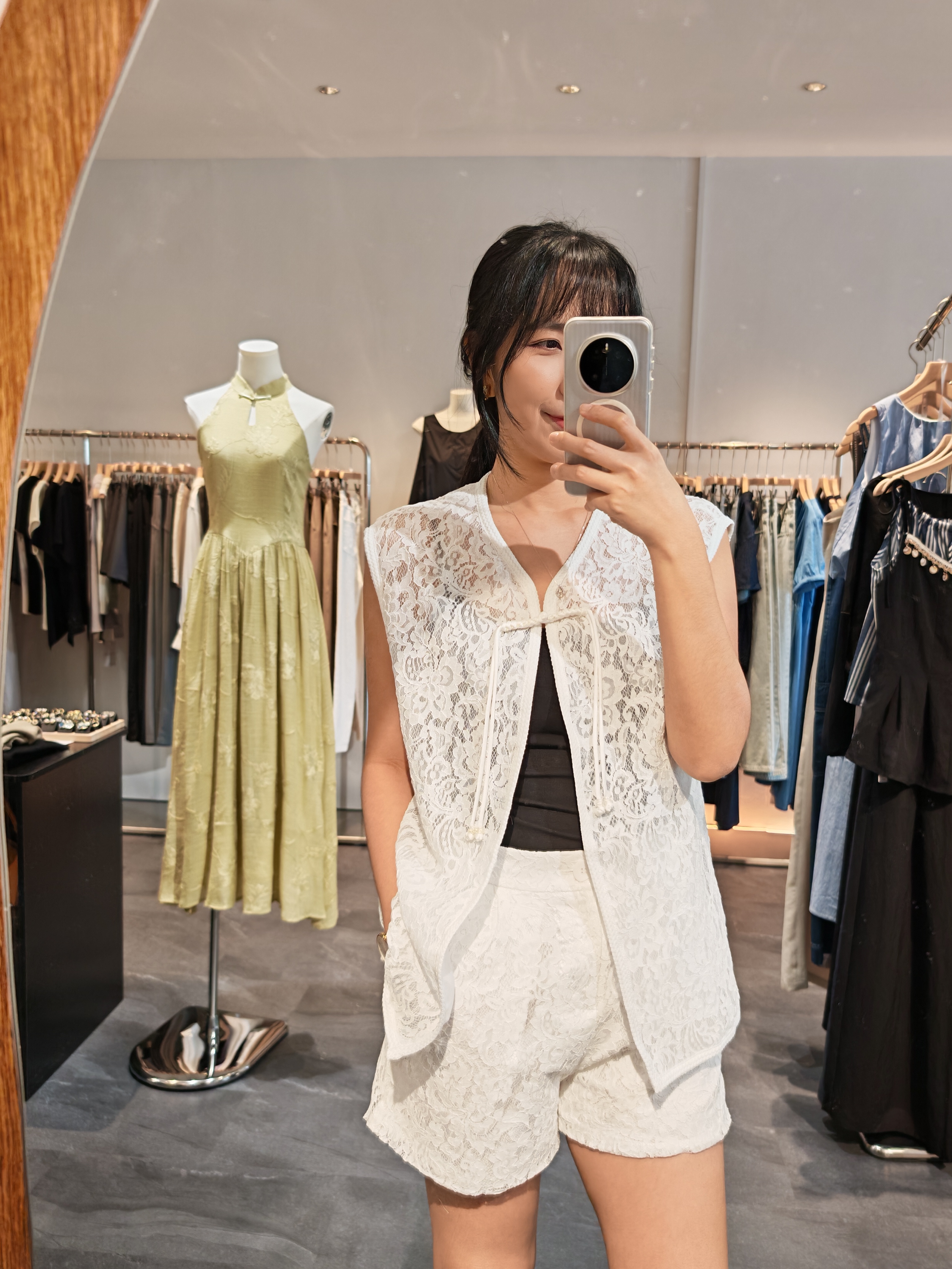 【设计师款】新中式蕾丝马甲