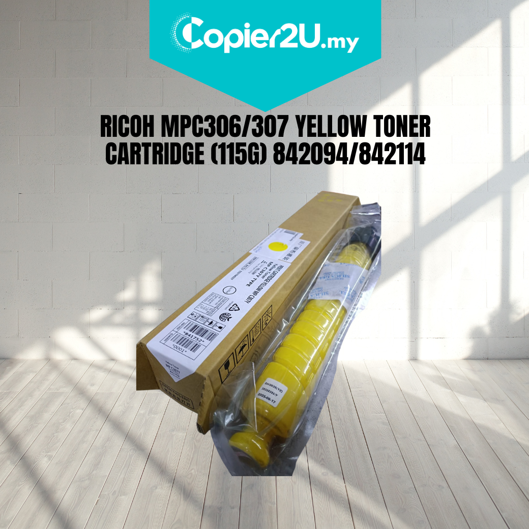 RICOH MPC306/307 YELLOW TONER CARTRIDGE (115G) 842094/842114