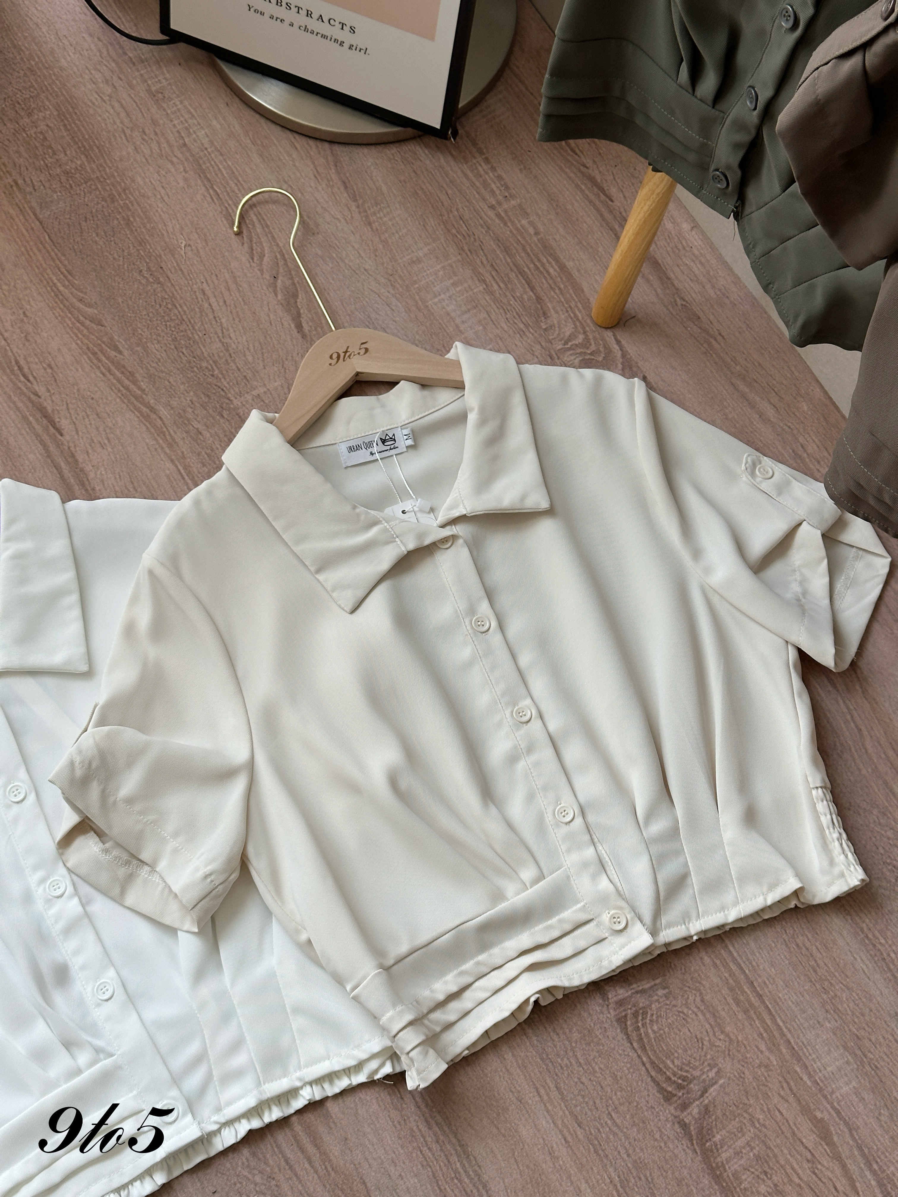 T4339 Short Sleeve Crop Shirt - 4 Colors 