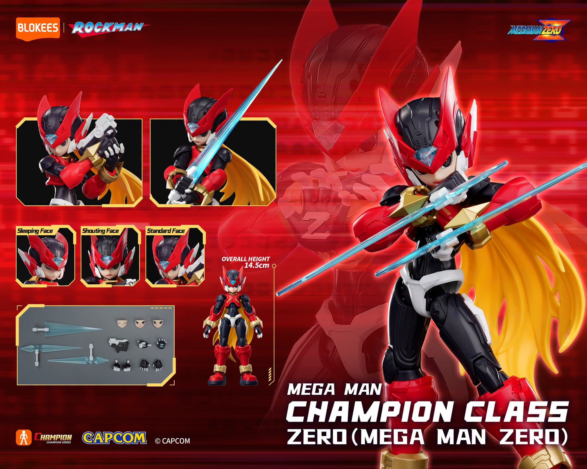 (行版) Blokees 布魯可 [超越版] CC02 Rockman ZERO 洛克人 ZERO 傑洛 模型 Mega Man Champion Class: Zero