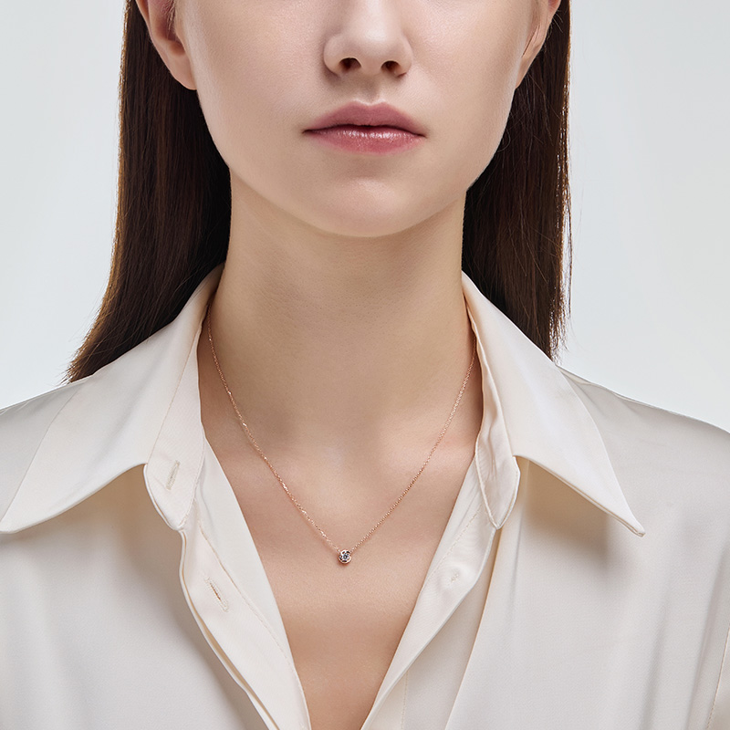 DIDIER DUBOT Miss Doux 14K玫瑰金頸鏈 (JDRNRYS92ZC)