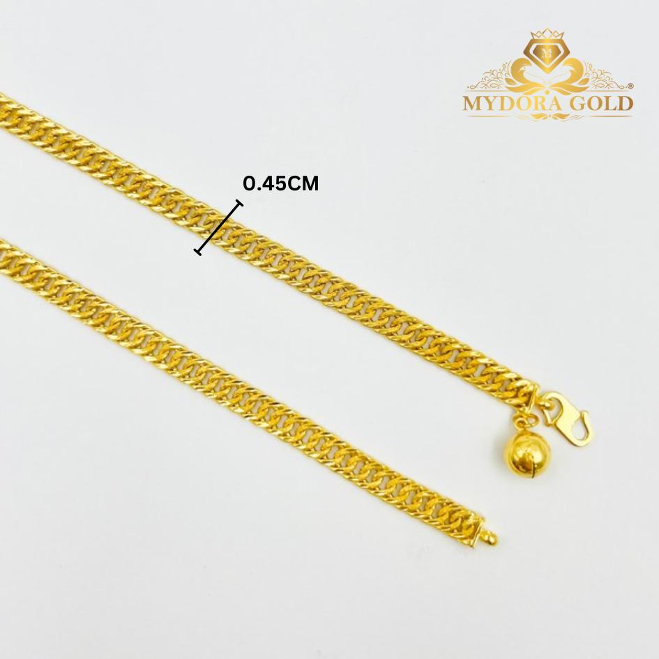 MYDORA Rantai Tangan Kait 2 Budak + Loceng | EMAS 916/22k