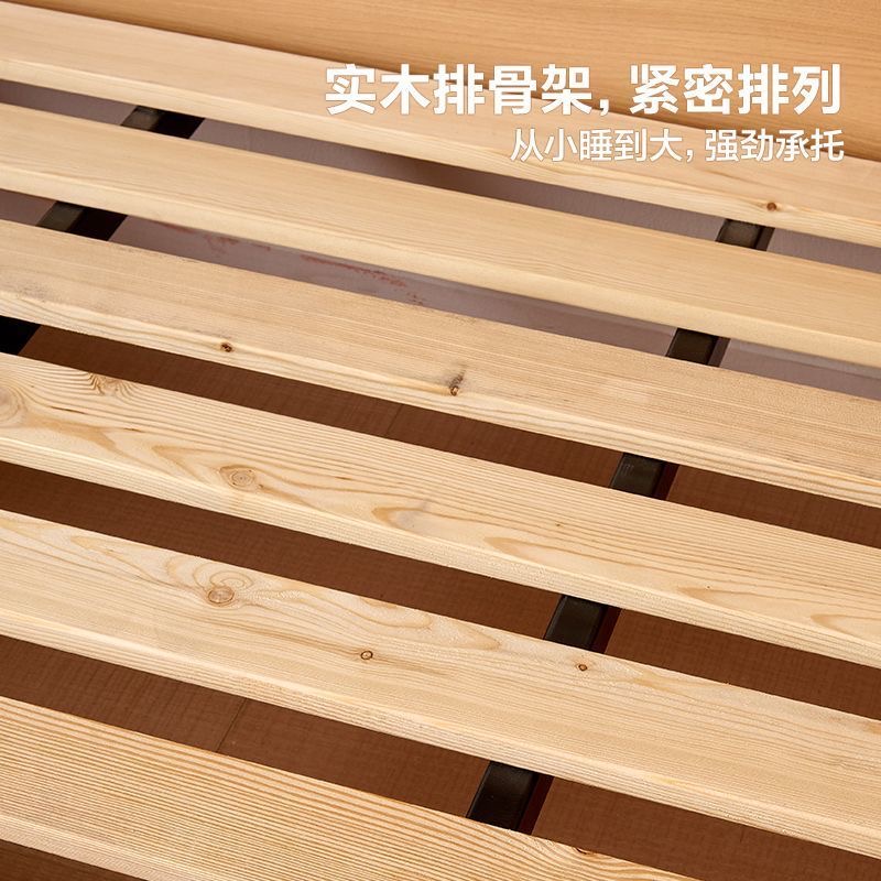 原木風榻榻米衣櫃一體兒童床 細單位男女孩睡房專用 bed