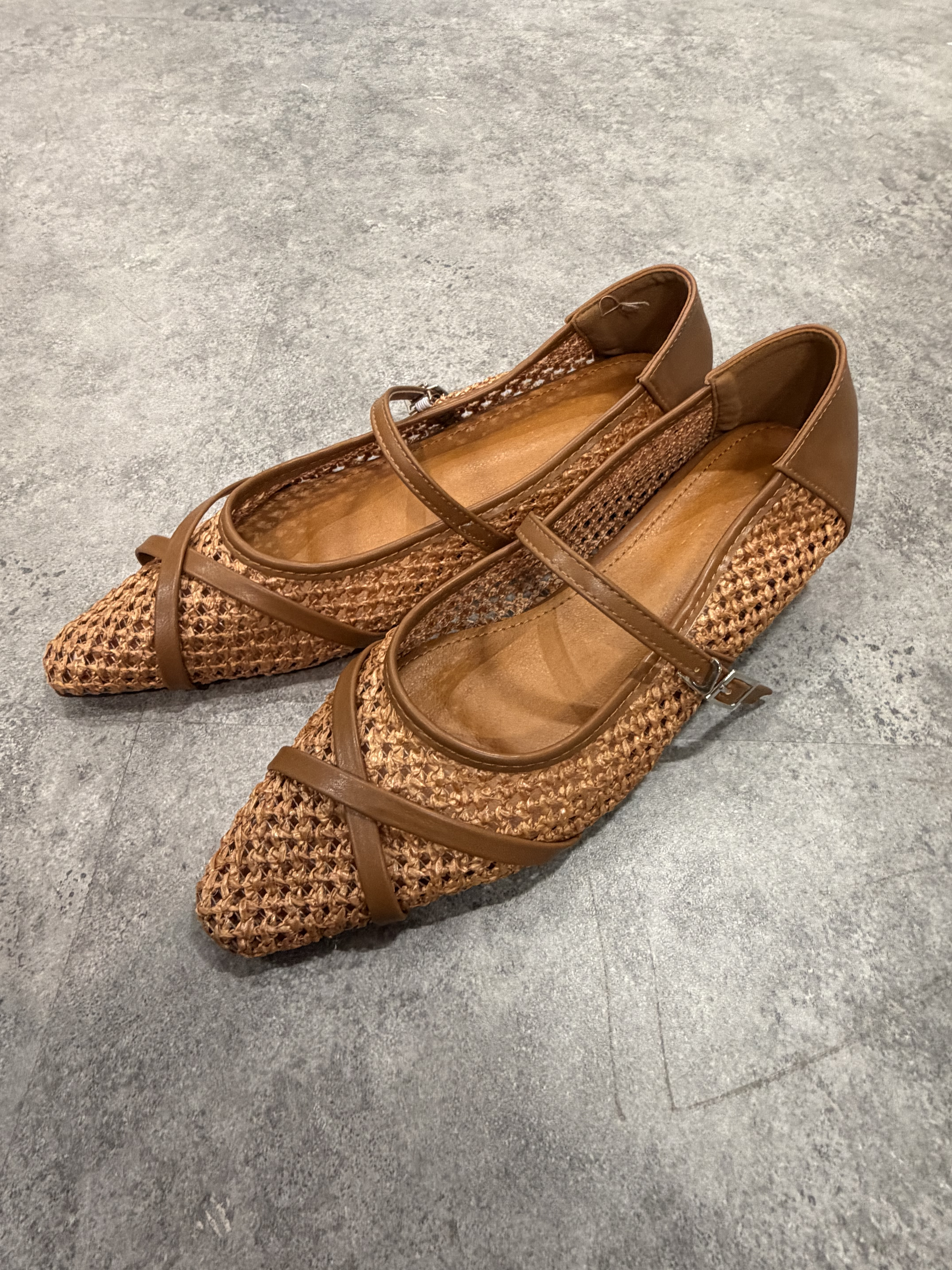 復古編織瑪麗珍鞋