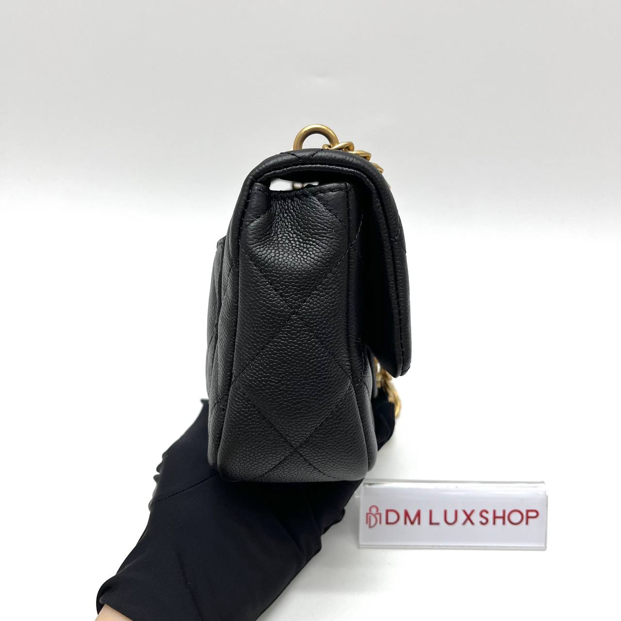 Chanel 24P Black Caviar Sweetheart Flap Bag GHW (Microchip)