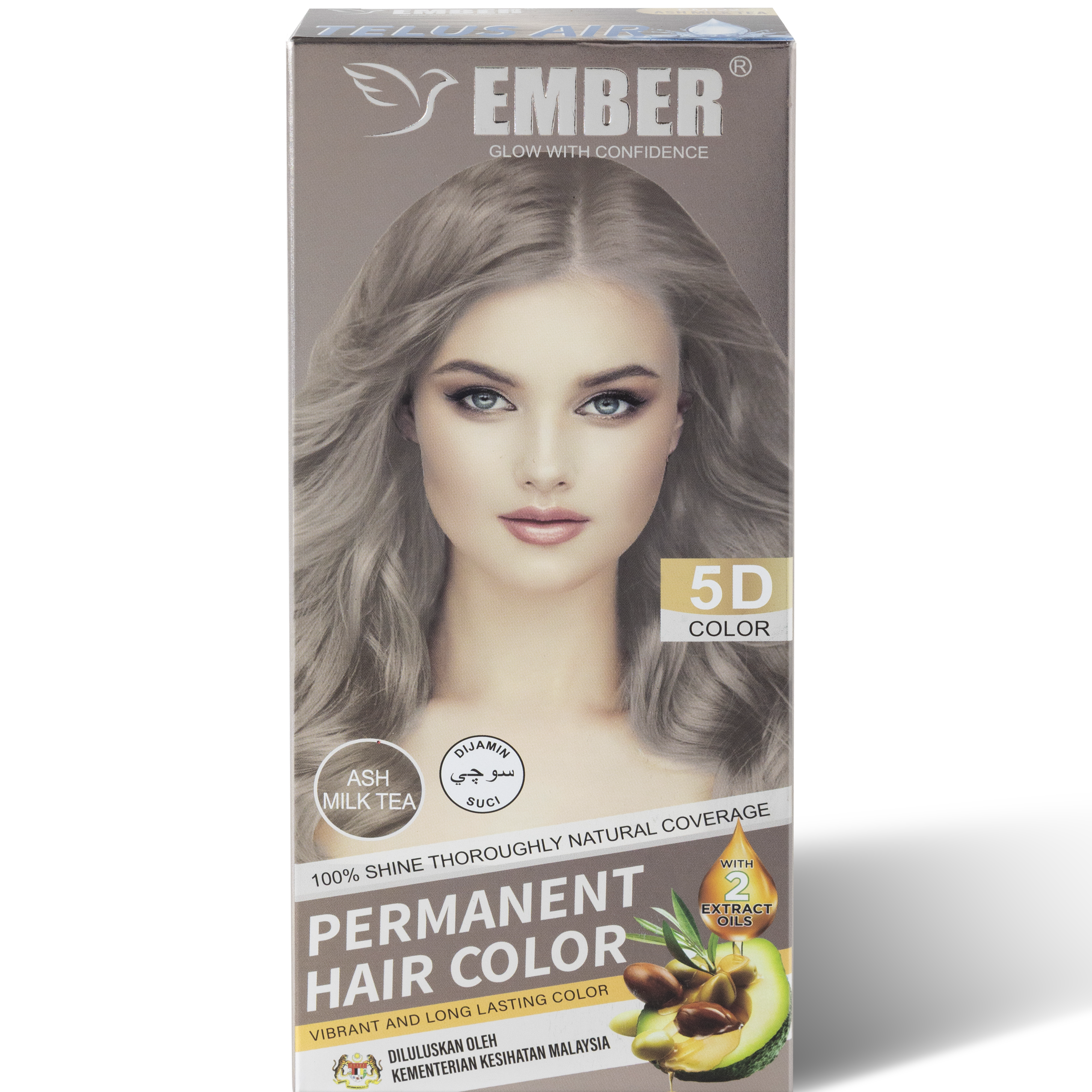 EMBER Permanent Hair Color 60ML / EM-22 / ASH MILK TEA