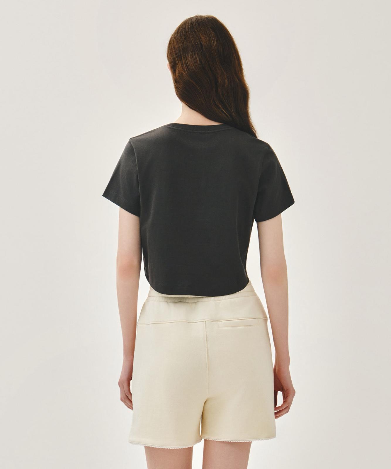 <預訂> 🇰🇷MARITHE☆W SILVER LETTERING CROP TEE