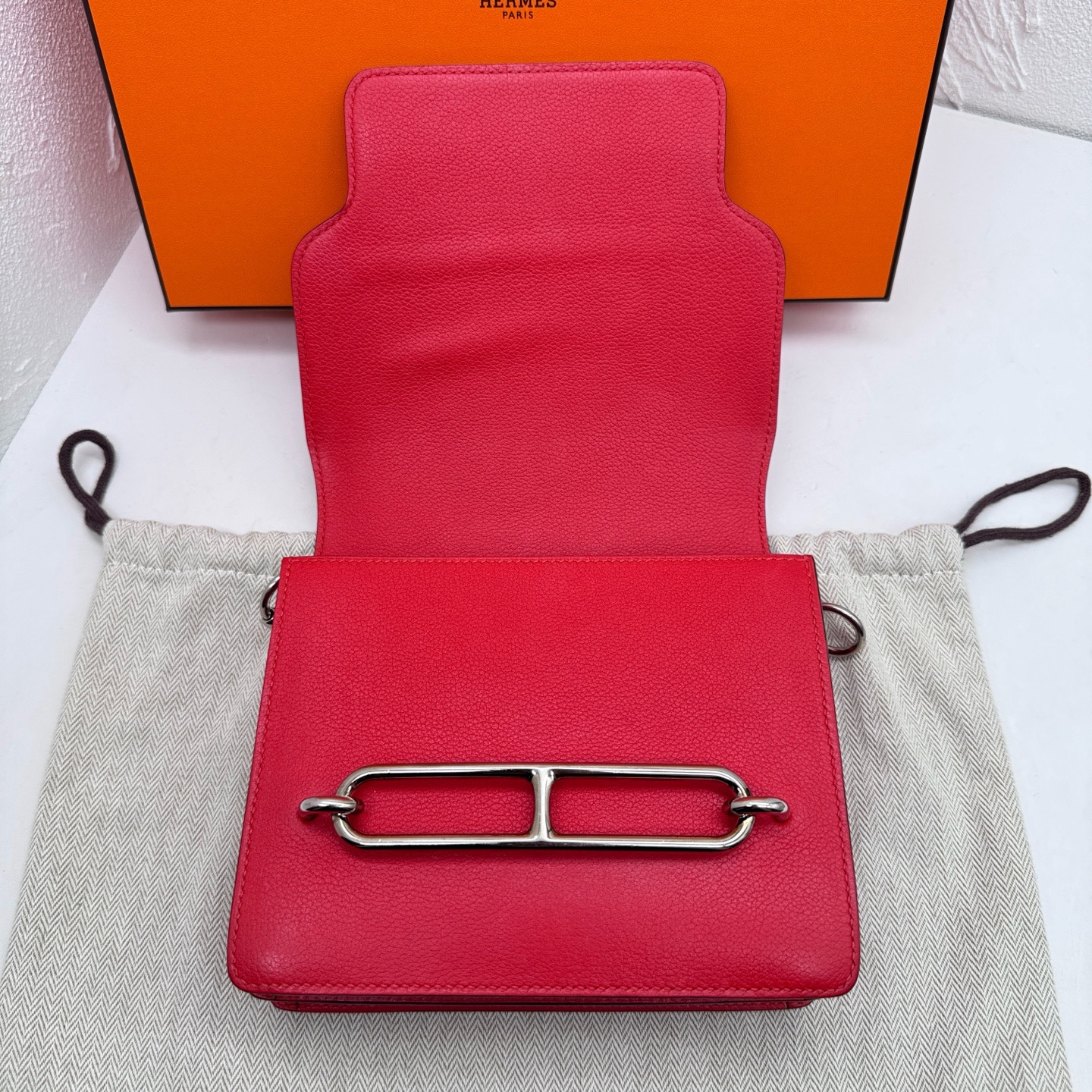 Pre owned hermes roulis mini stamp X/ Y08211