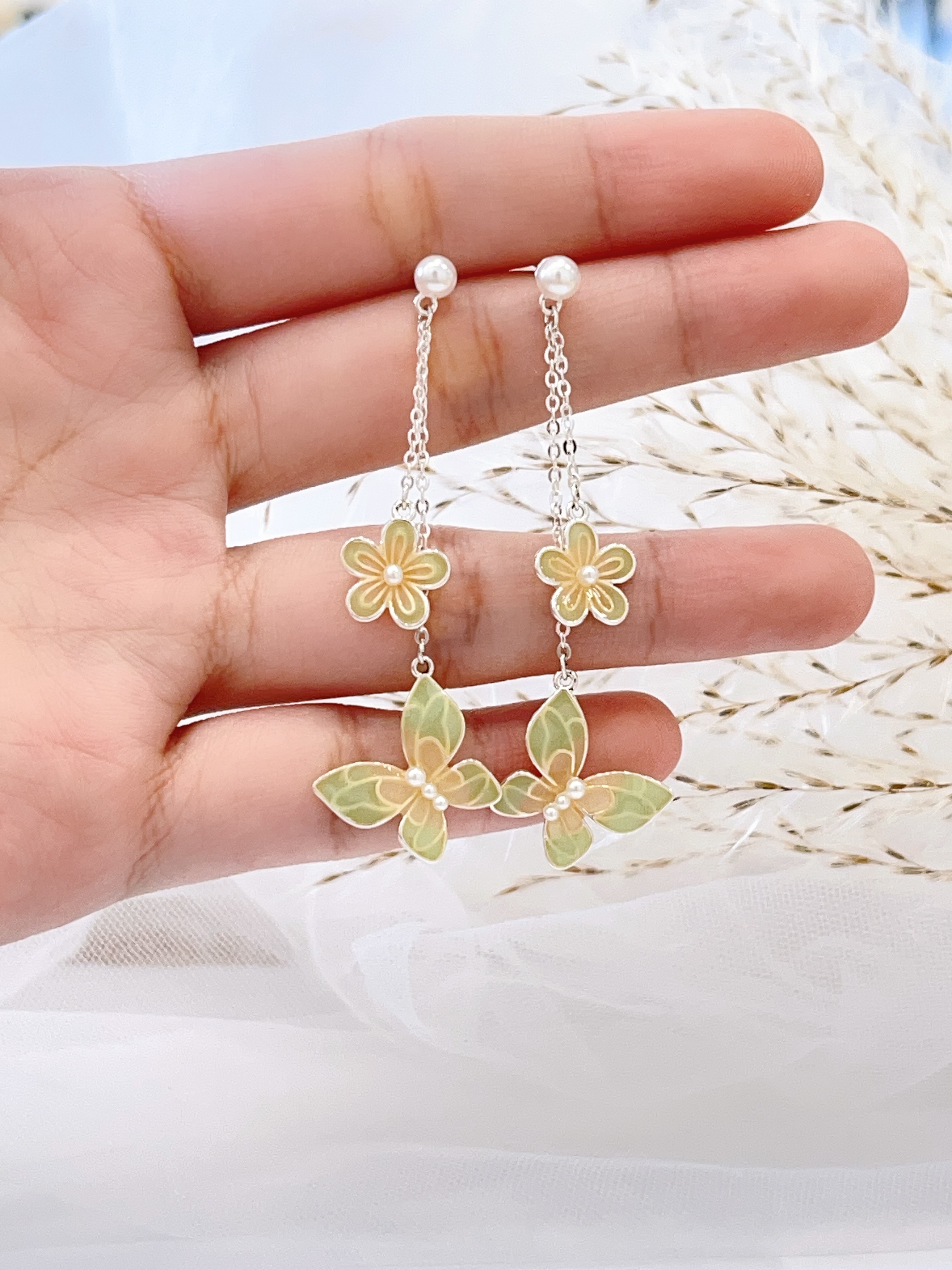 蝴蝶系列🦋渐变色蝴蝶流苏耳环