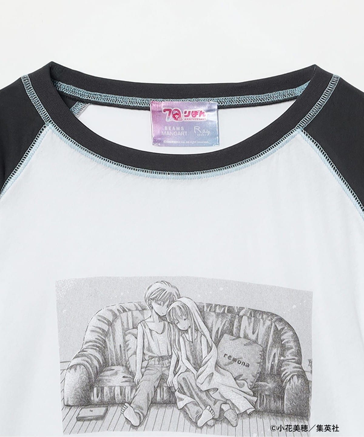 《Pre-Order》玩偶遊戲 Raglan T-shirt｜Ribbonりぼん 70周年 × BEAMS MANGART × Ray BEAMS (26177-P）