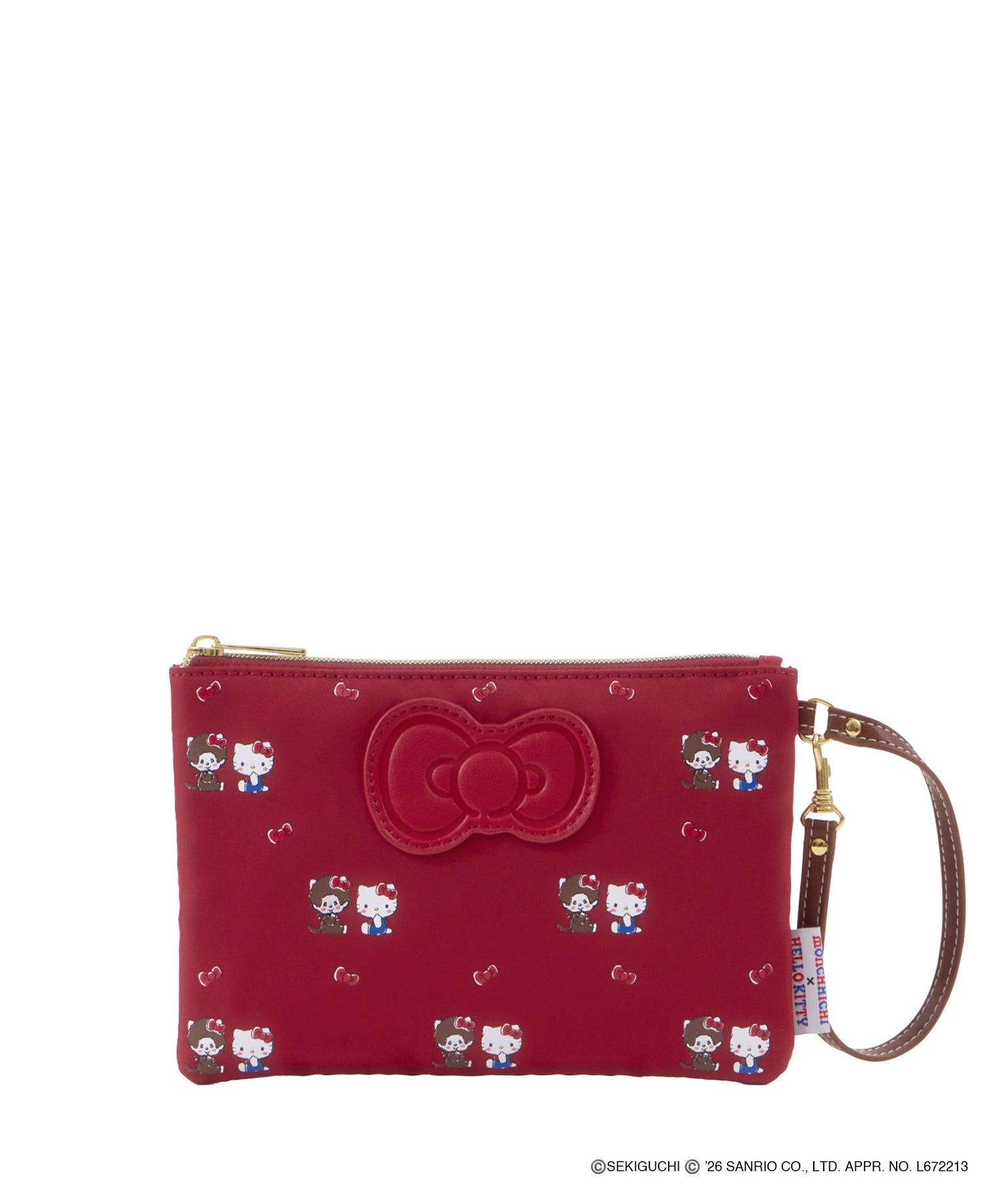 🎀【預訂】Monchhichi × Hello Kitty Pattern Pouch