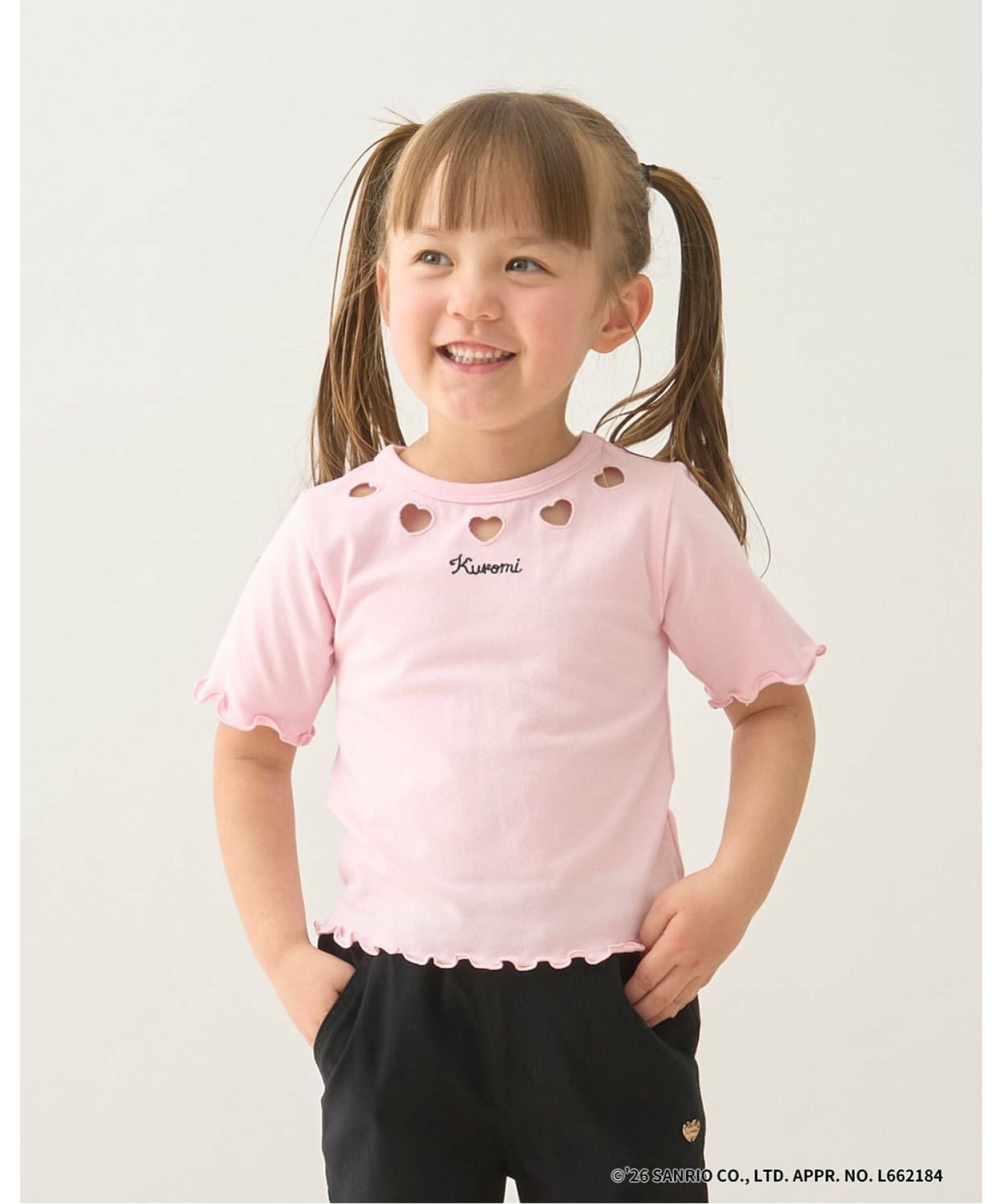 🆕【⭐訂購⭐】🇯🇵 日本直送 🌀🇯🇵 日本直送🇯🇵 #Kuromi 縷空心形領 褶邊袖 短袖Tee［4款選］🌀 [ELCA-0114][260327]