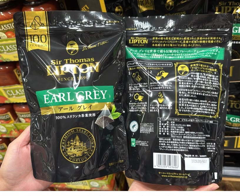 日本Costco│立頓 Lipton Sir Thomas伯爵紅茶 金字塔形茶包 100包