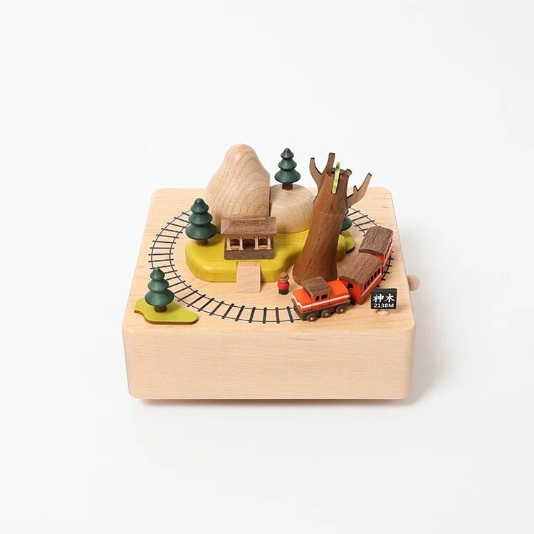📦訂購 台灣代購 Wooderful life【阿里山火車】木製城市音樂盒
