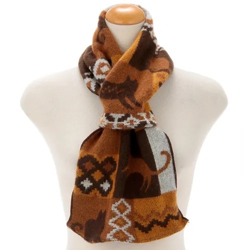 日本🇯🇵品牌Etoile原創品牌系列：法國🇫🇷製造Lachique moi🐱圖案十字圍巾🧣現貨💝