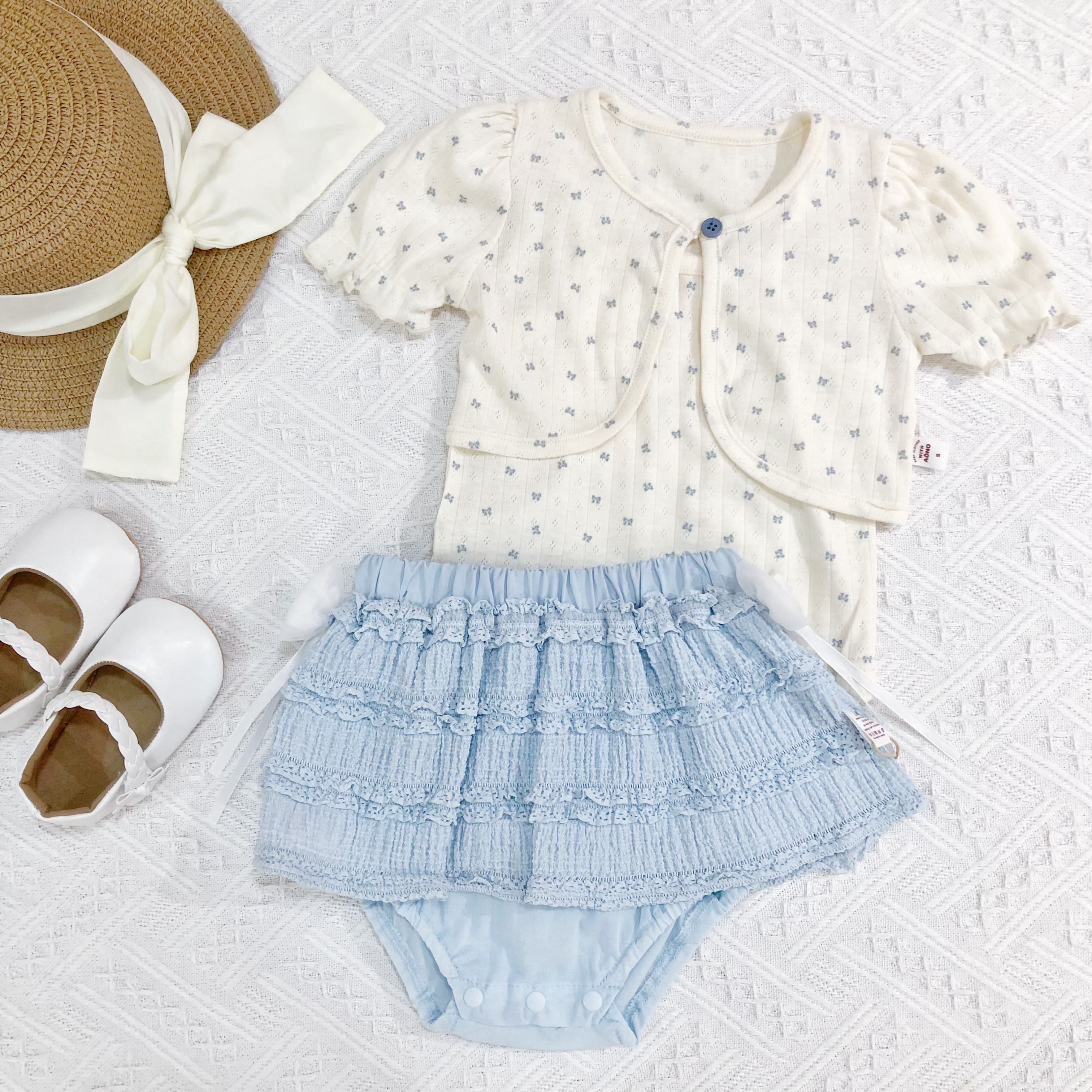 Baby Girl Outfit with Ruffle Bloomer Set