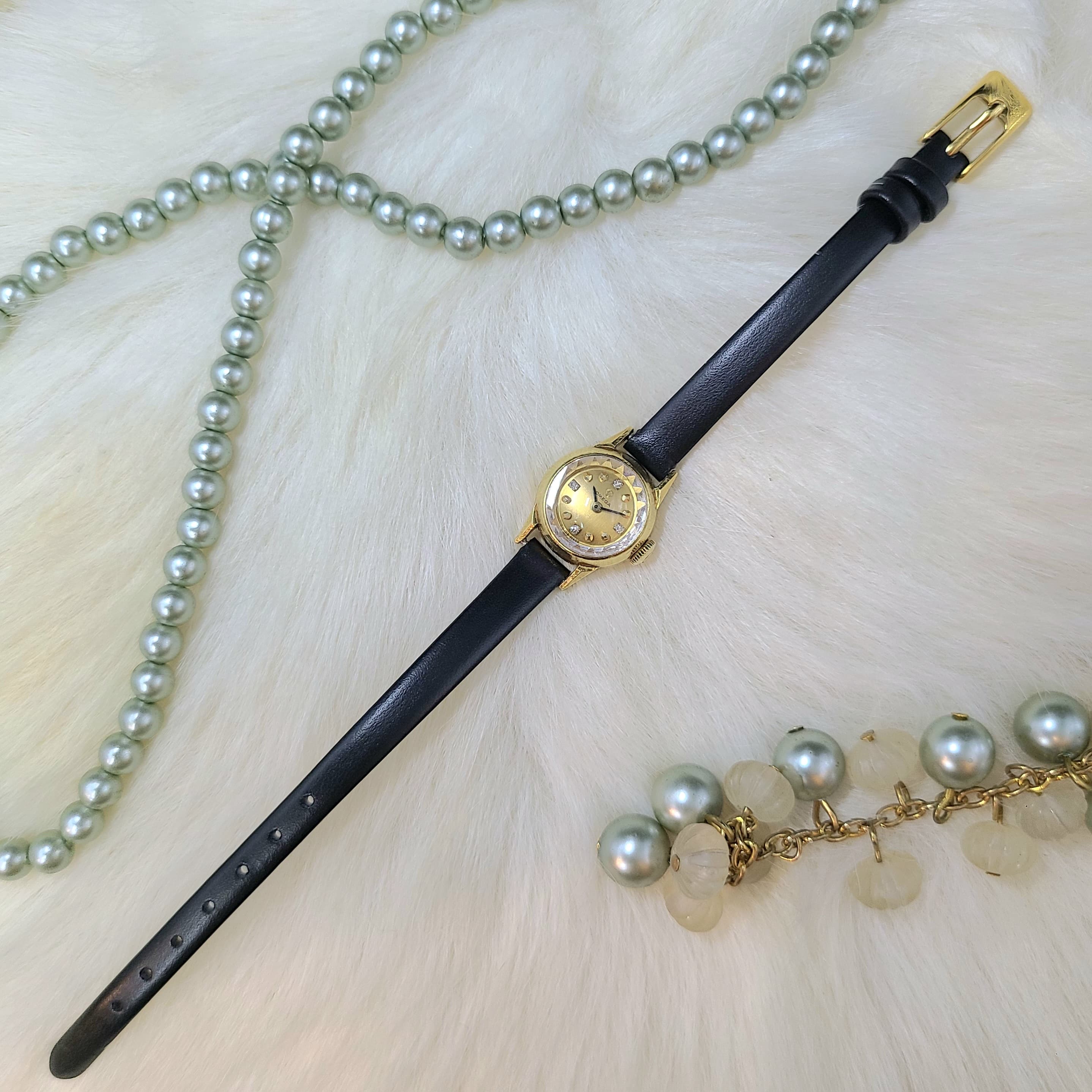 70年代Omega鑽石18k金殼機械錶