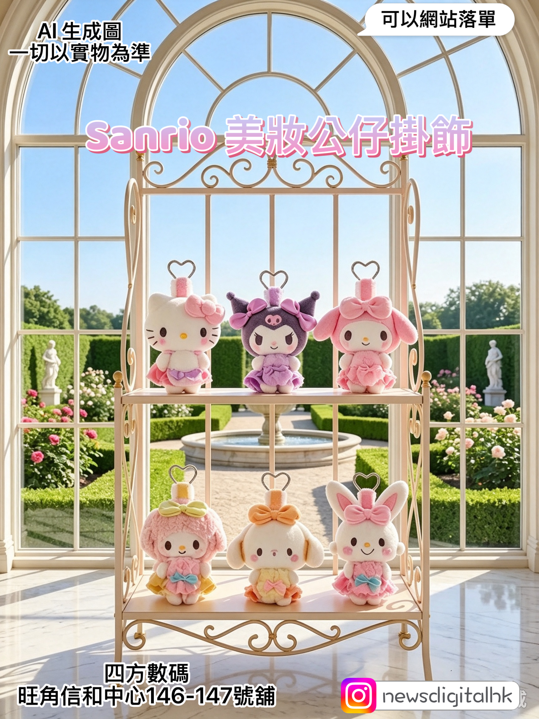 ［4月尾到貨]Sanrio 美妝公仔掛飾