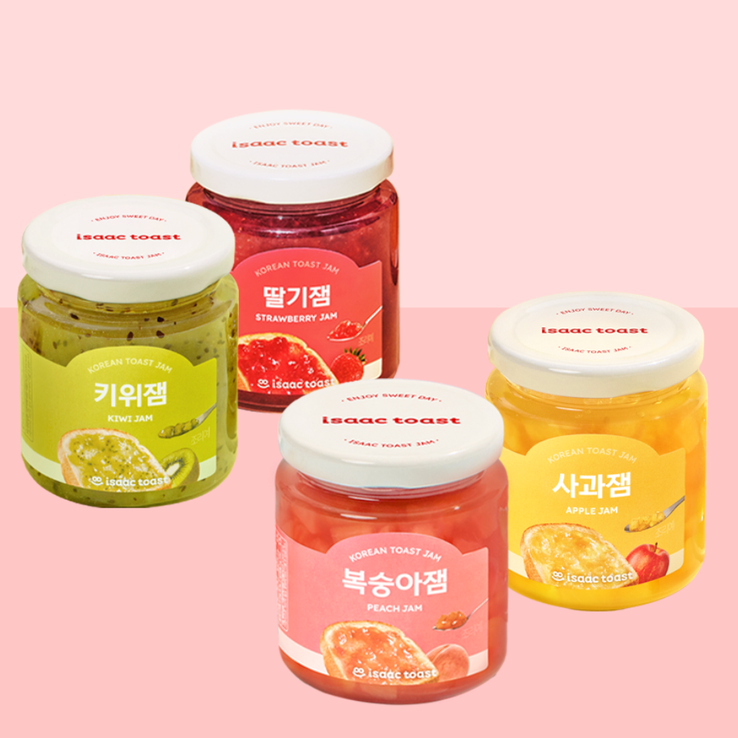 韓國 Isaac Toast 特製吐司果醬 4款任選｜奇異果 / 蜜桃 / 蘋果 / 草莓｜Fruit Jam