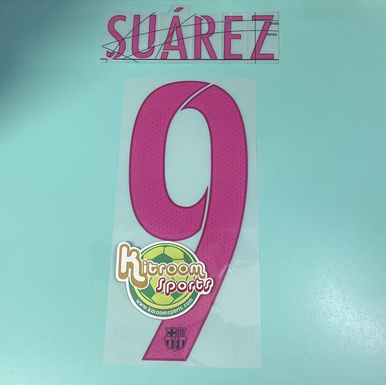 2016-17 Barcelona Away Nameset #9 SUAREZ