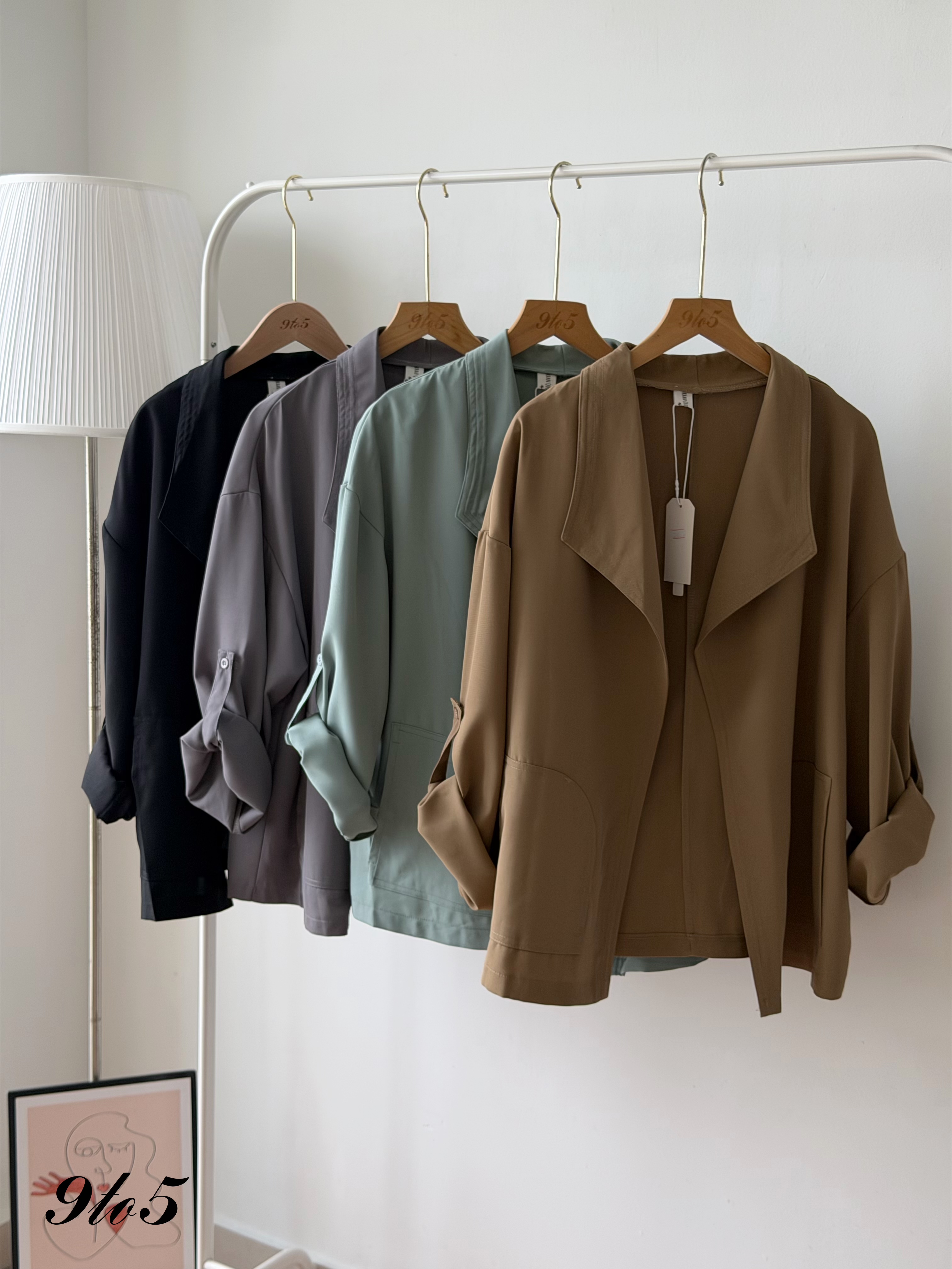 T4479 Long Sleeve Oversized Blazer - 4 Colors 