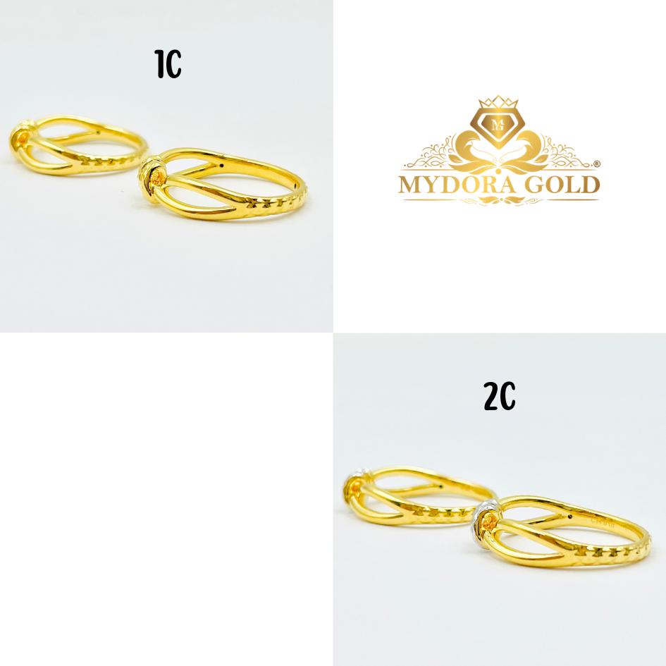 MYDORA Cincin Golden Knot (5G) l EMAS 916/22K