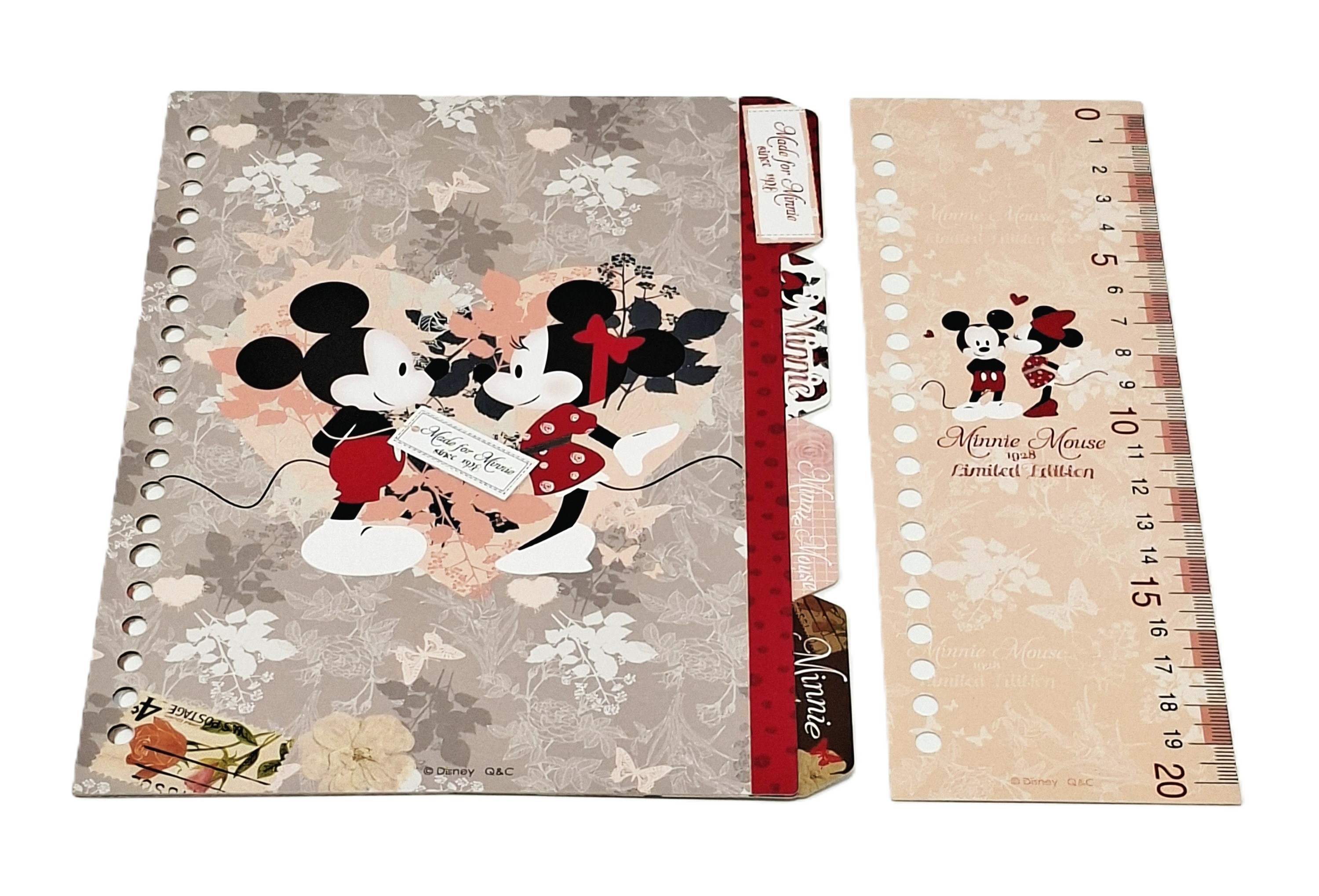 A5 4入 20孔隔頁板附尺 Mickey And Minnie Mouse (DPIE-A5-01)
