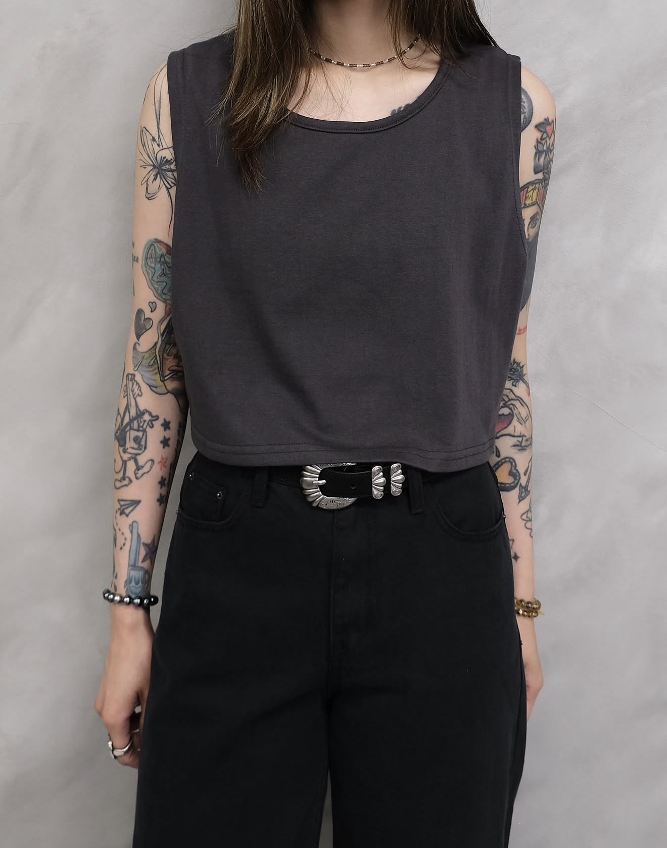 Vintage suede leather belt #be11