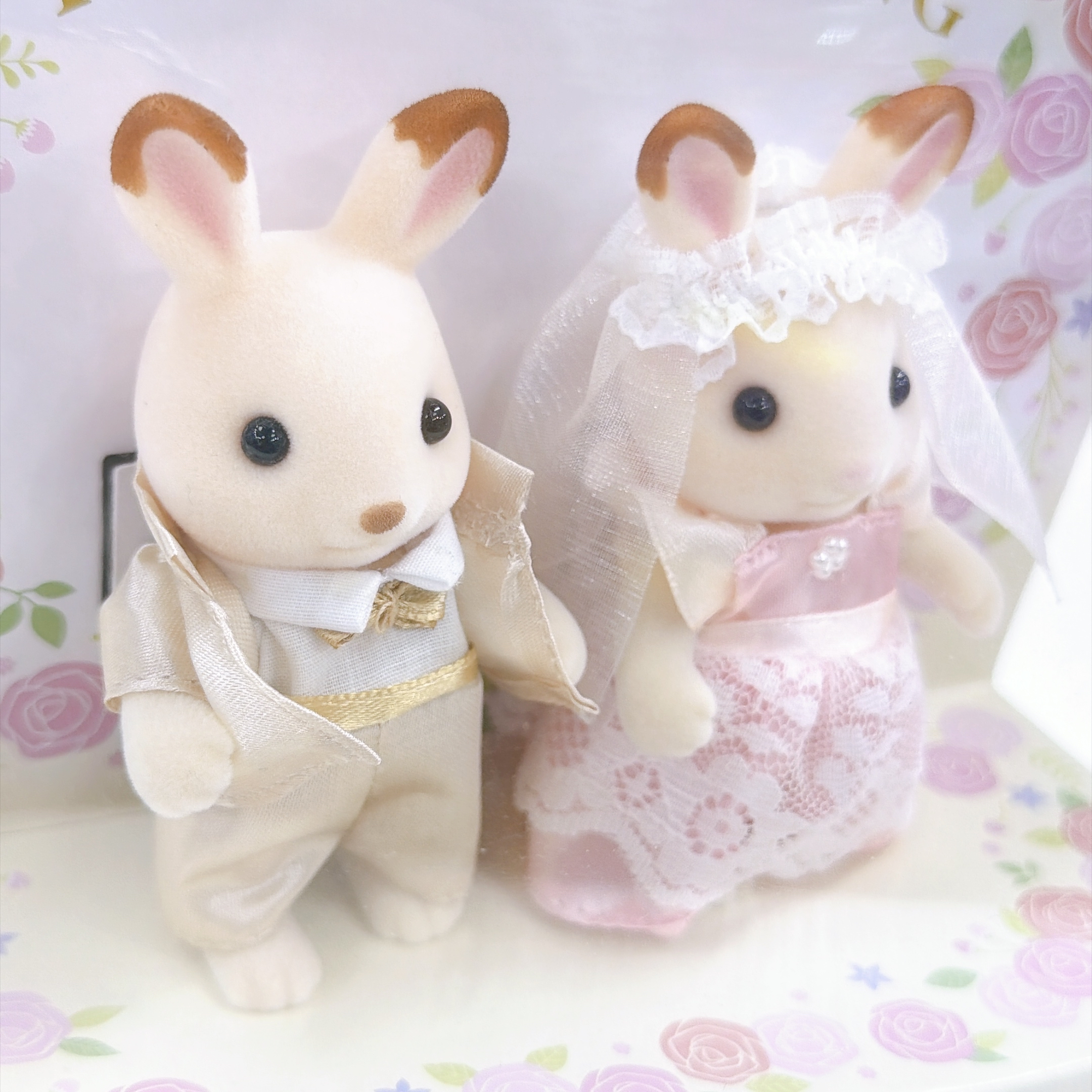 已絕版! 日本直送森林家族 happy wedding 公仔擺設