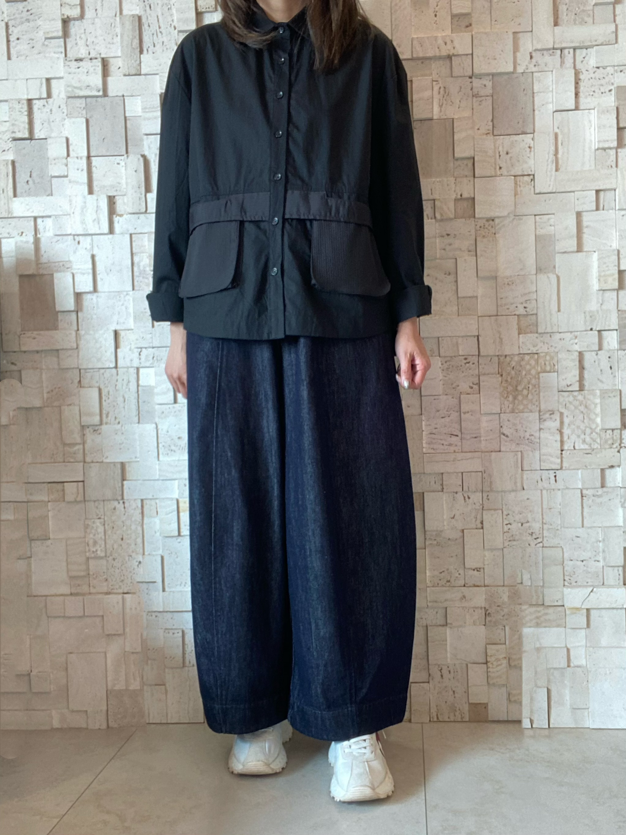 #2073 闊身雙袋恤Top 