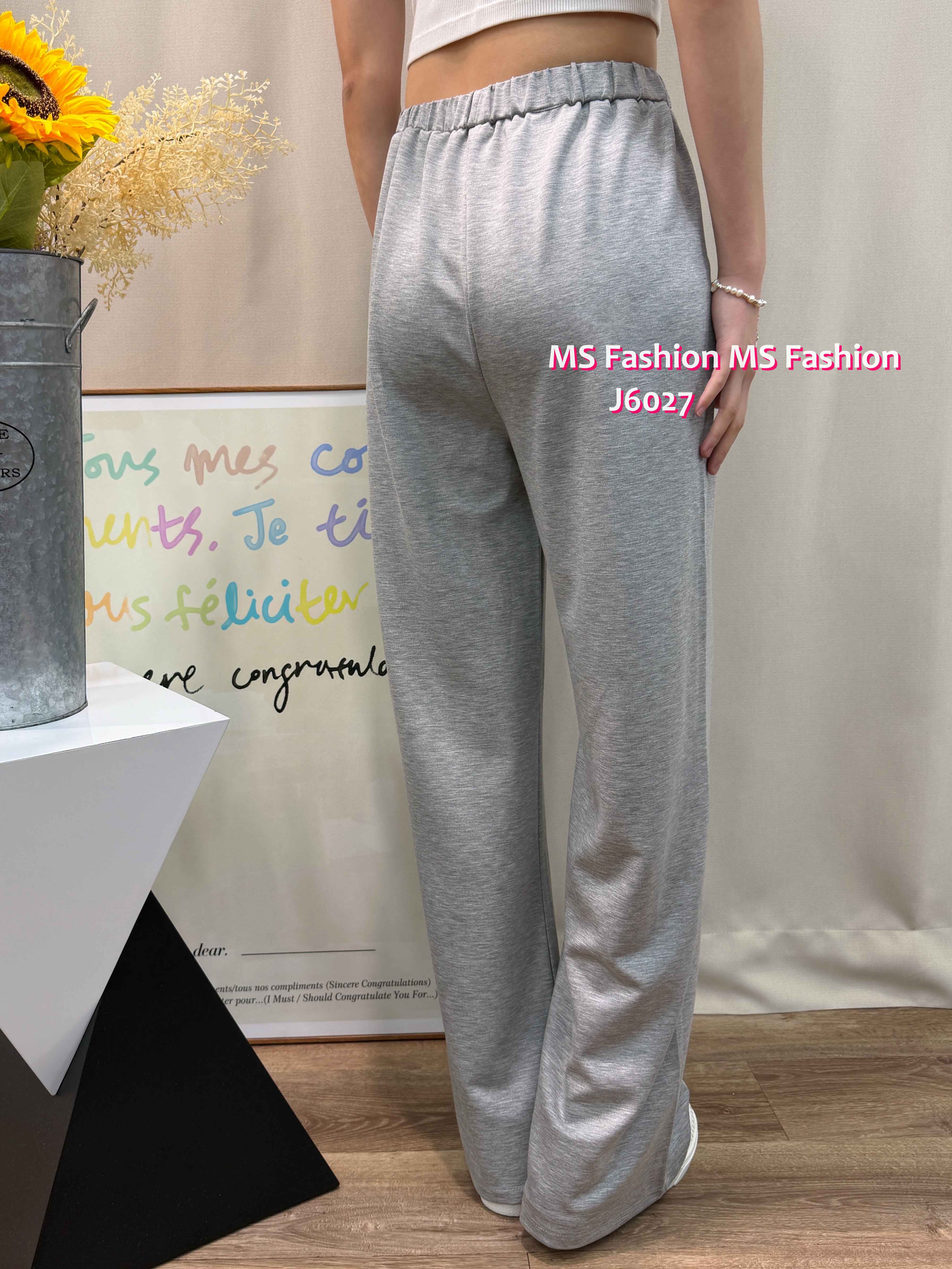 J6027 韓國🇰🇷百搭易襯闊筒褲