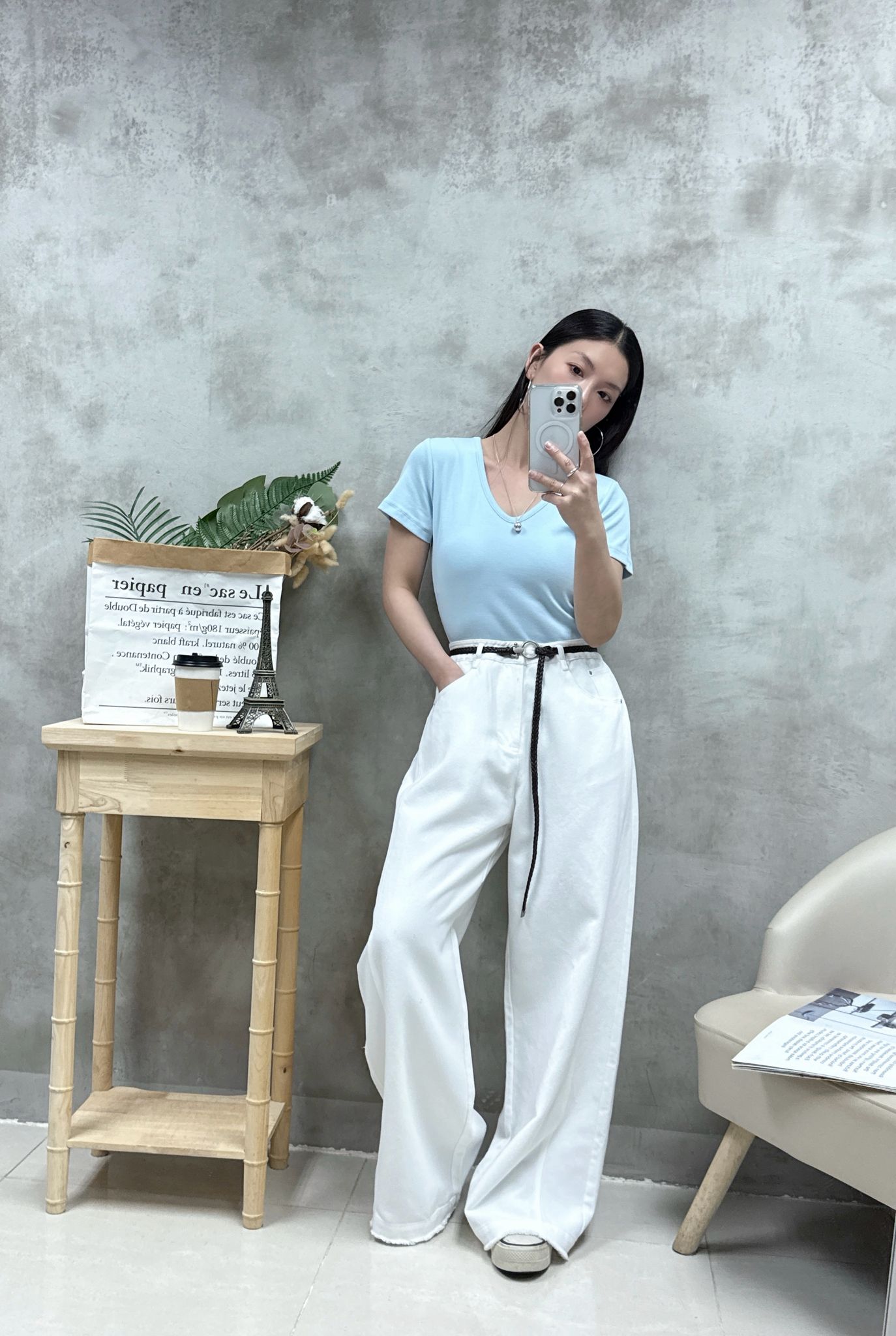 C02 蘇蘇腳連Belt牛仔褲