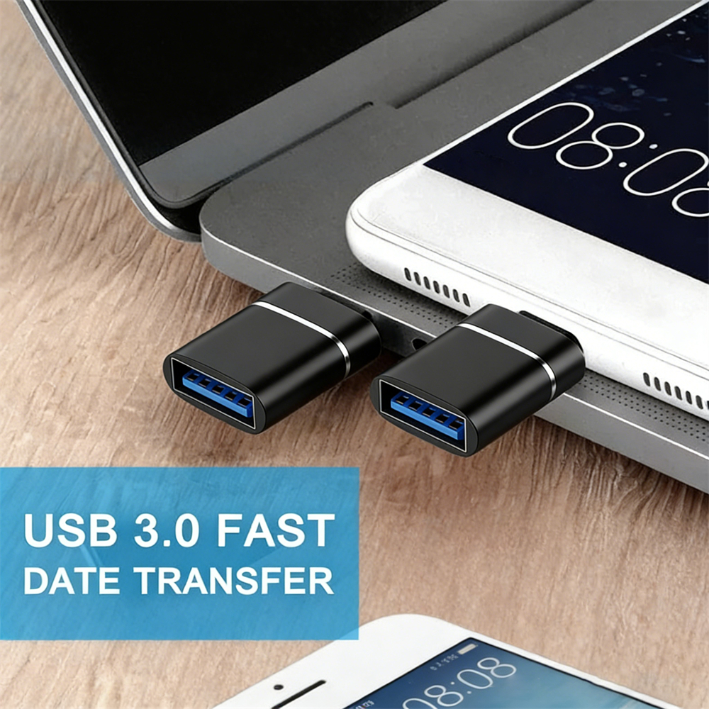 Type-c轉USB OTG轉接頭 黑色 UA0536