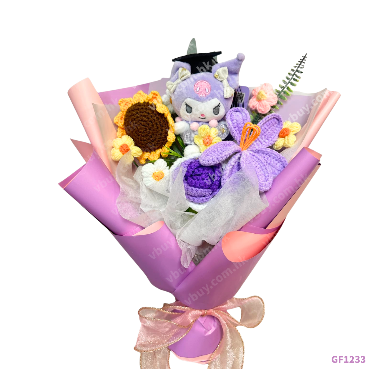 Kuromi 畢業花束 匙扣公仔 手工編織花束 45cm Graduation Gift 香港 Vbuy