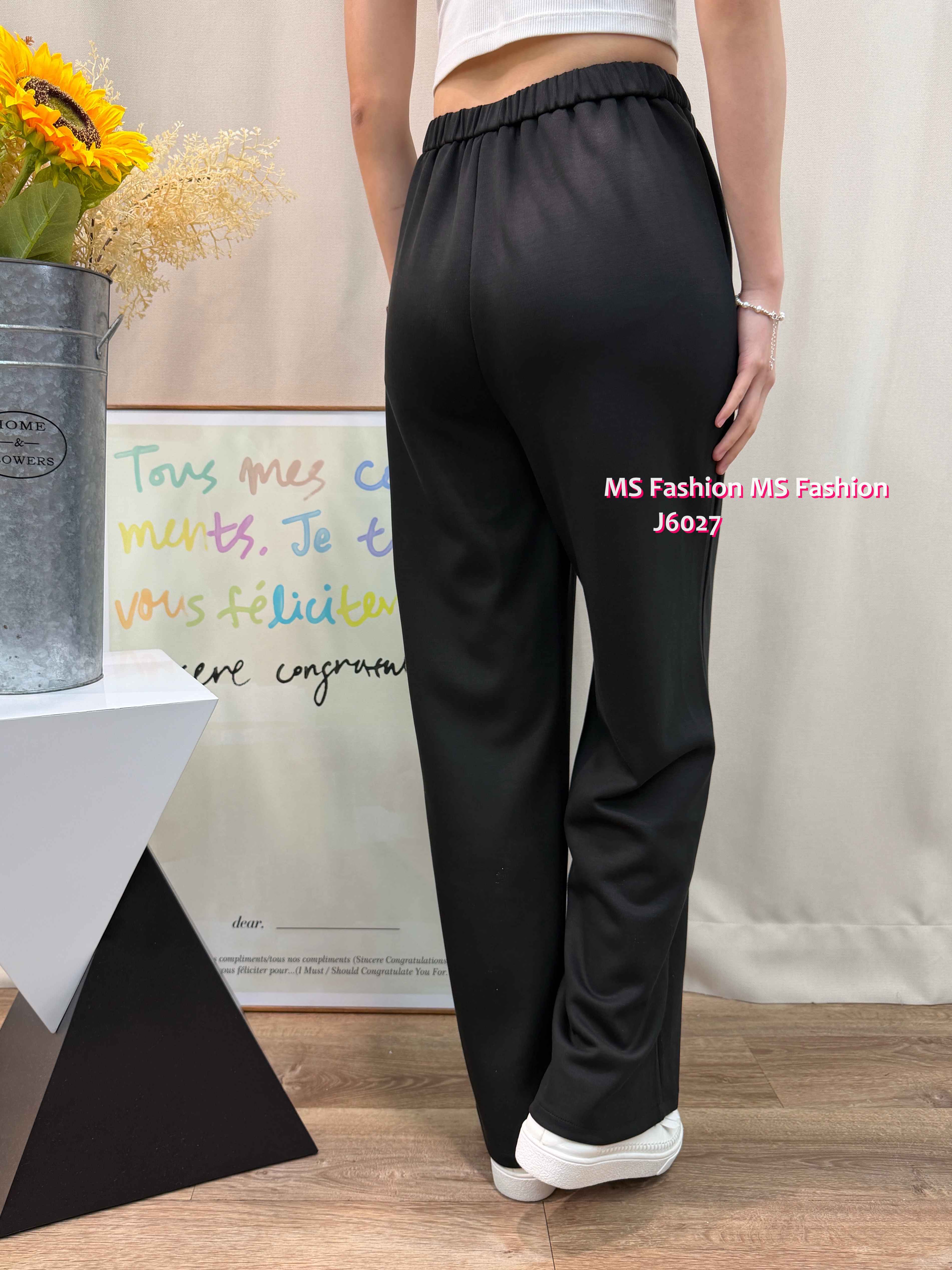 J6027 韓國🇰🇷百搭易襯闊筒褲