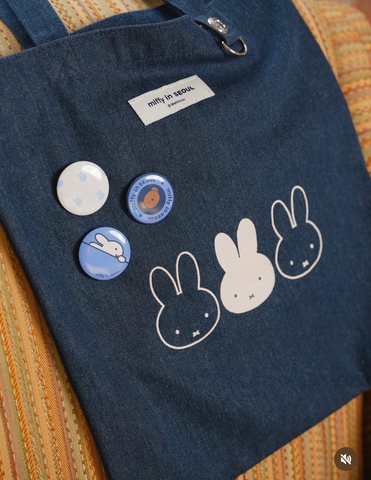 救救3小兔B行動 新登場 [韓國直送] Miffy in Seoul限定 Denim牛仔布系列 Eco Tote Bag