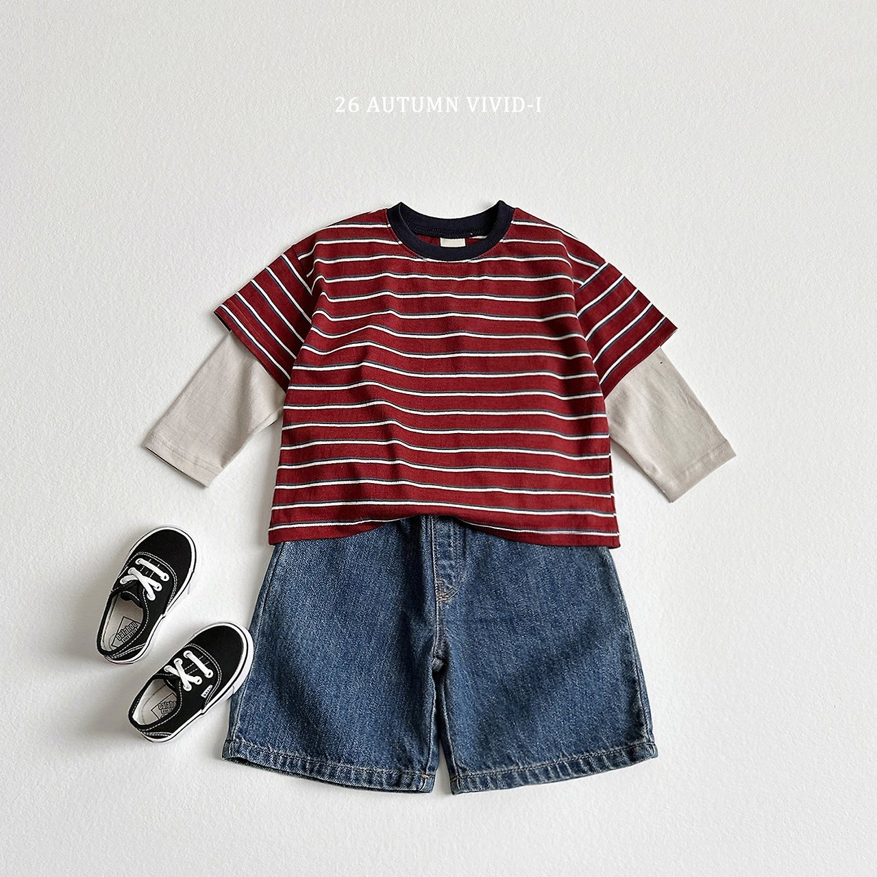 Vivid | Multi-stripe double tee