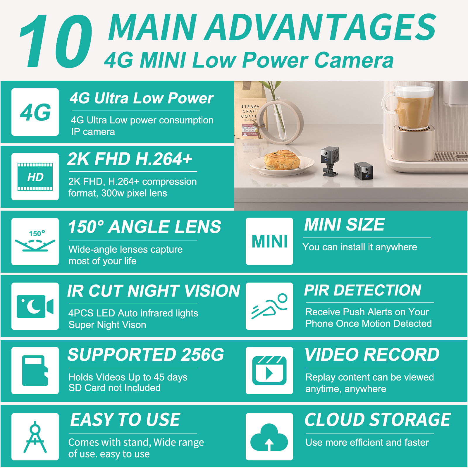 2K 充電式4G微型攝影機