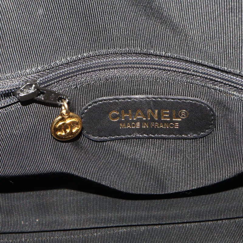 Chanel Vintage Coco Mark Caviar Boston Bag