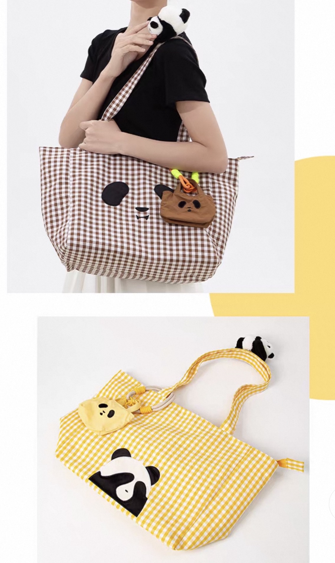 Black & White Panda Shoulder Bag