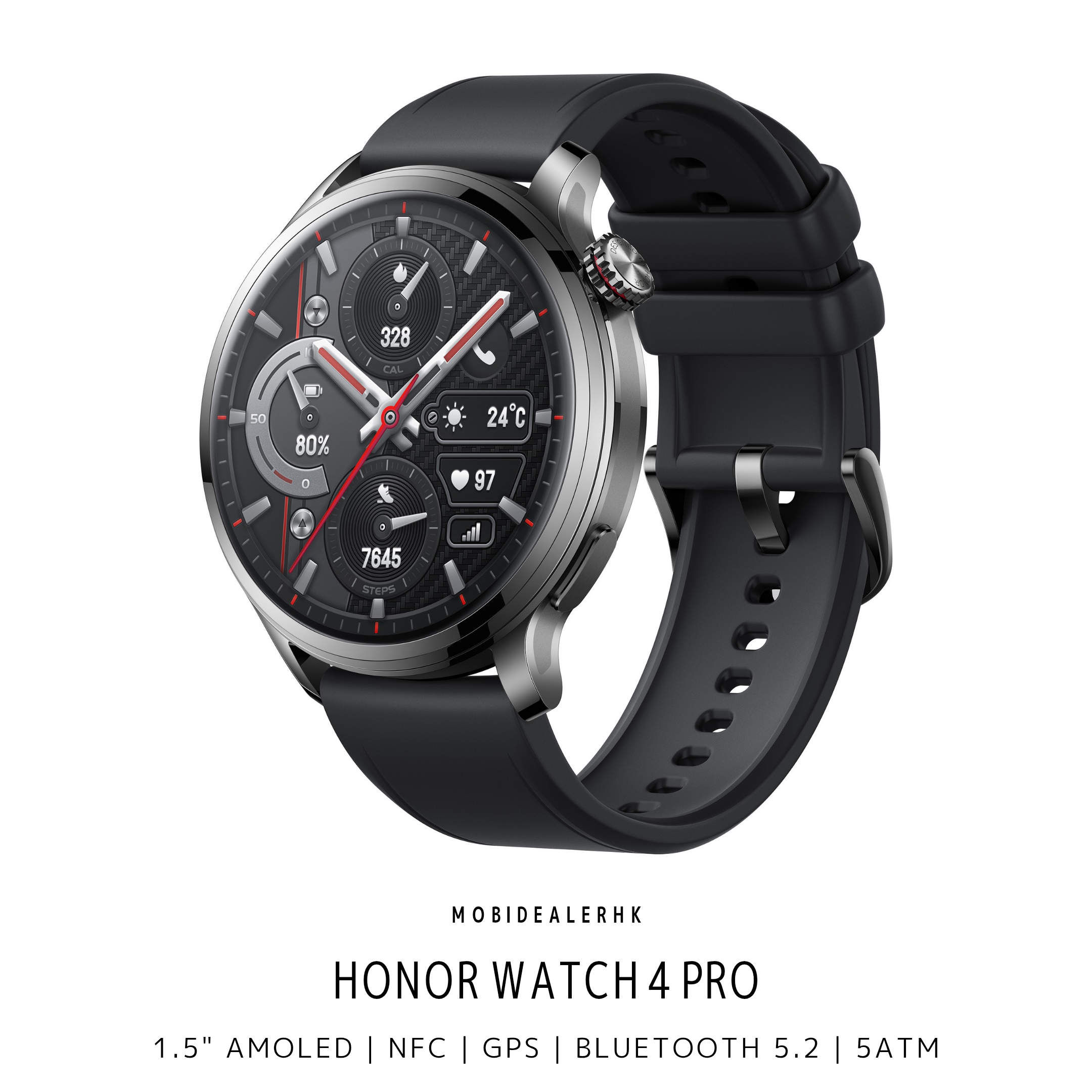Honor Watch 4 Pro | 榮耀 Watch 4 Pro | 智能手錶 | 1.5" | AMOLED | NFC | GPS | 5ATM