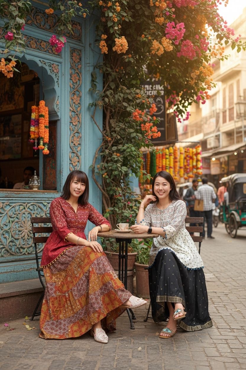 Black Gold Print Skirt #1391