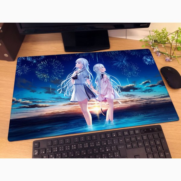 [預訂] カーテン魂 桌墊 7月份  Summer Pockets REFLECTION BLUE&anemoi  鳴瀬しろは&辻倉朱比華