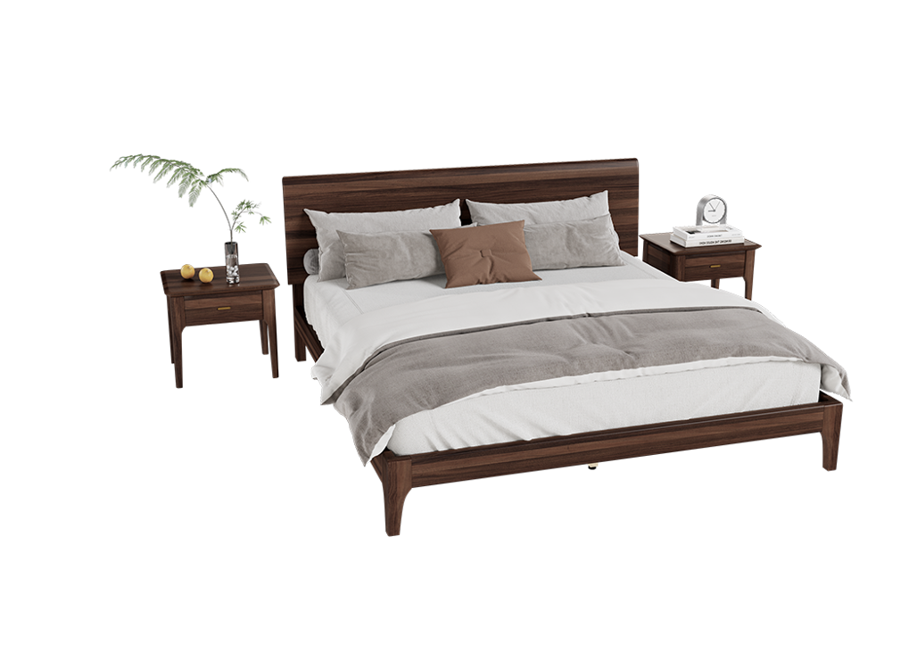 1.8米 / 1.5米 實木床架 8003