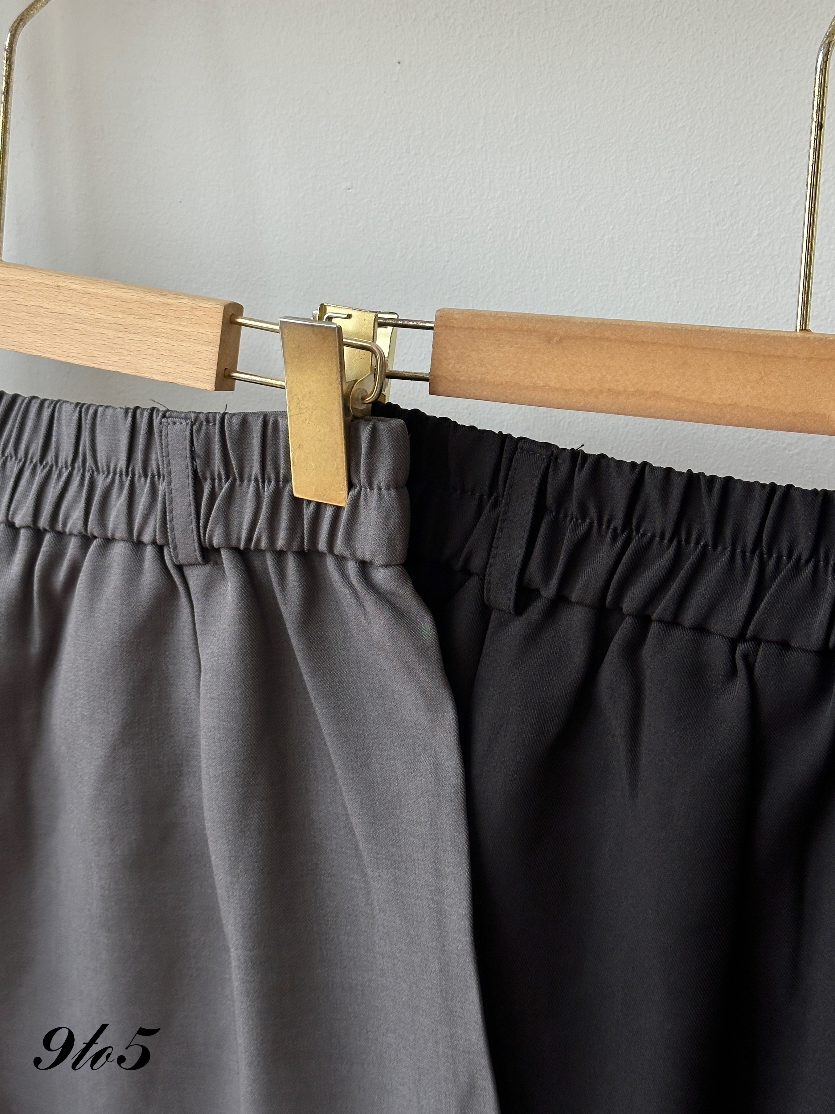 S1988 A Line Short Pants - Black & Grey