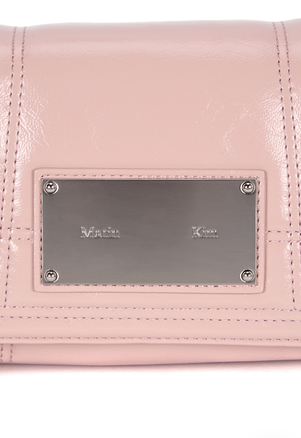 MATIN KIM特價場GLOSSY QUILTING SMALL CHAIN BAG IN PINK