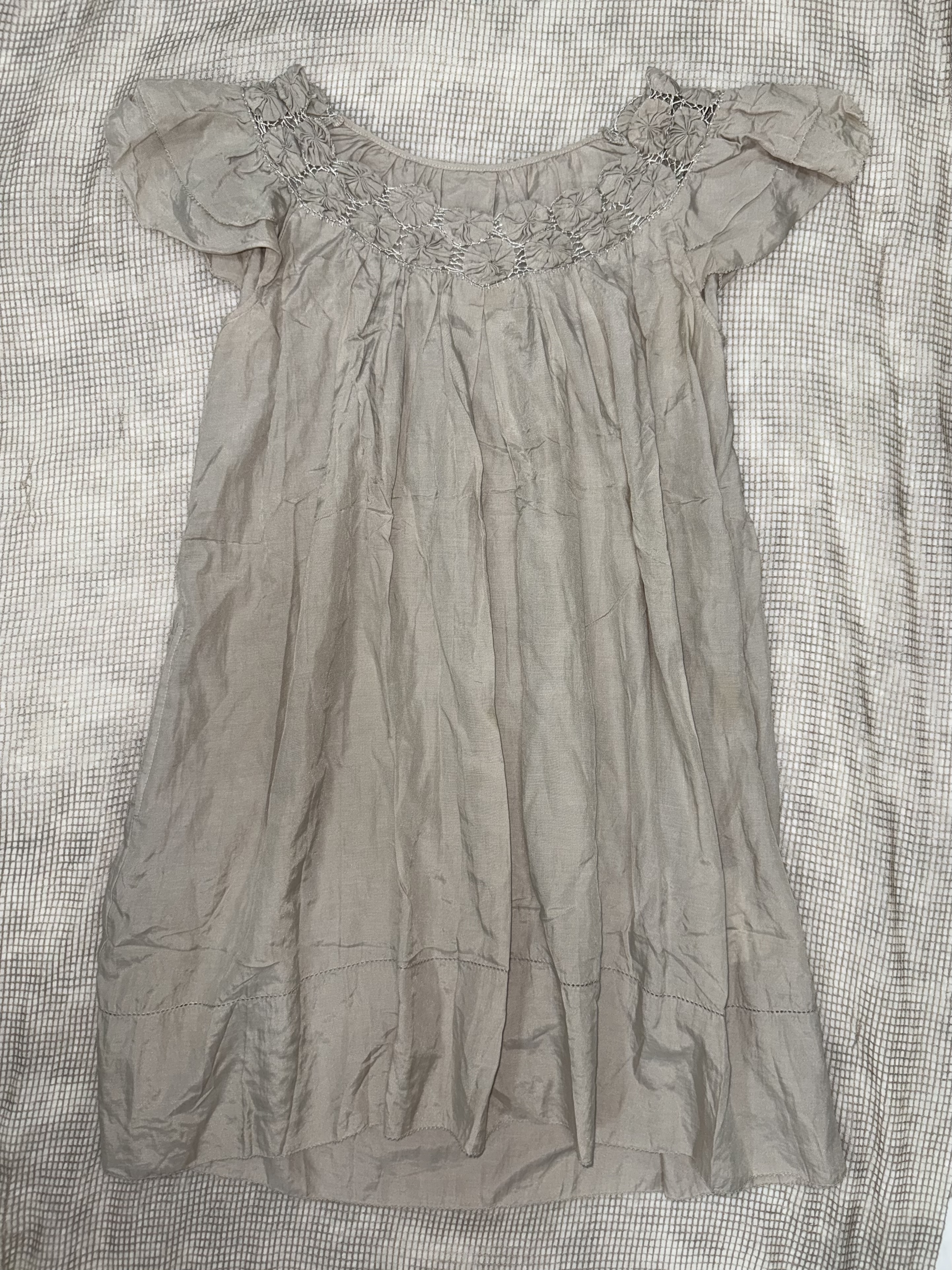 [On Sale]Mori kei Crochet-Trim Babydoll Dress