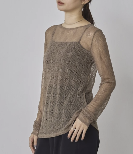 網紗內搭上衣 - 2026 流行穿搭  網紗上衣 春夏時尚穿搭 成人休閒 時尚穿搭 易於配搭 日本直送   #JP-I-260022