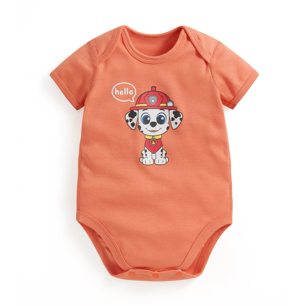 💚預訂 台灣直送💚四色Paw Patrol汪汪隊立大功系列人物印花純棉短袖包屁衣